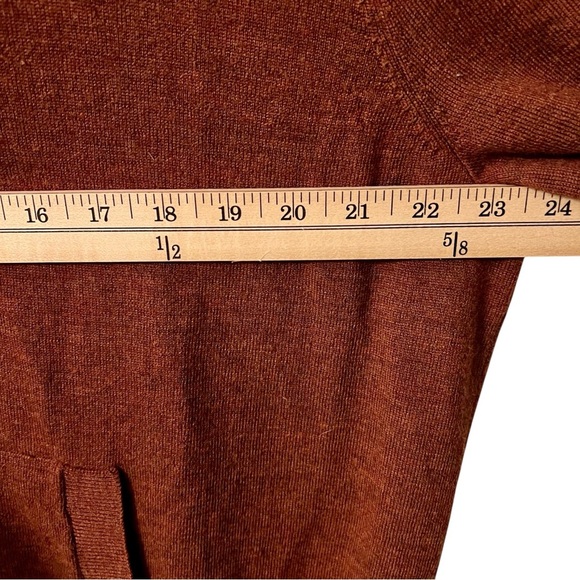 100% Merino Wool rust colored hoodie size xxl - Picture 7 of 7